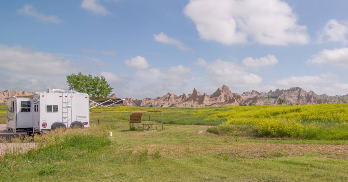 Cedar Pass Campground in Badlands National Park