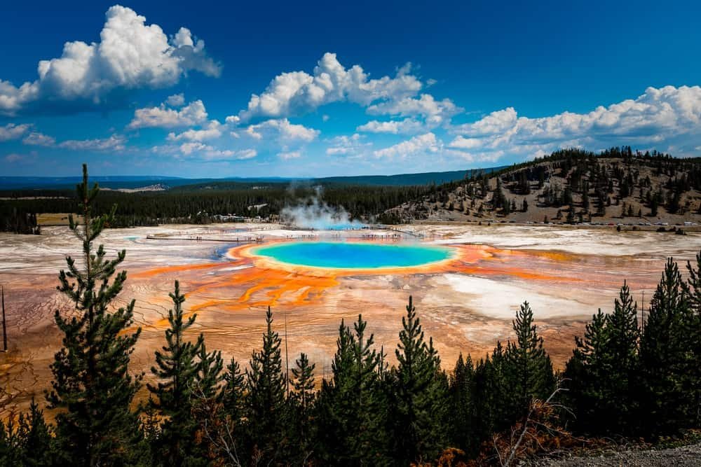 Grand Prismatic Spring view at Yellowstone National Park