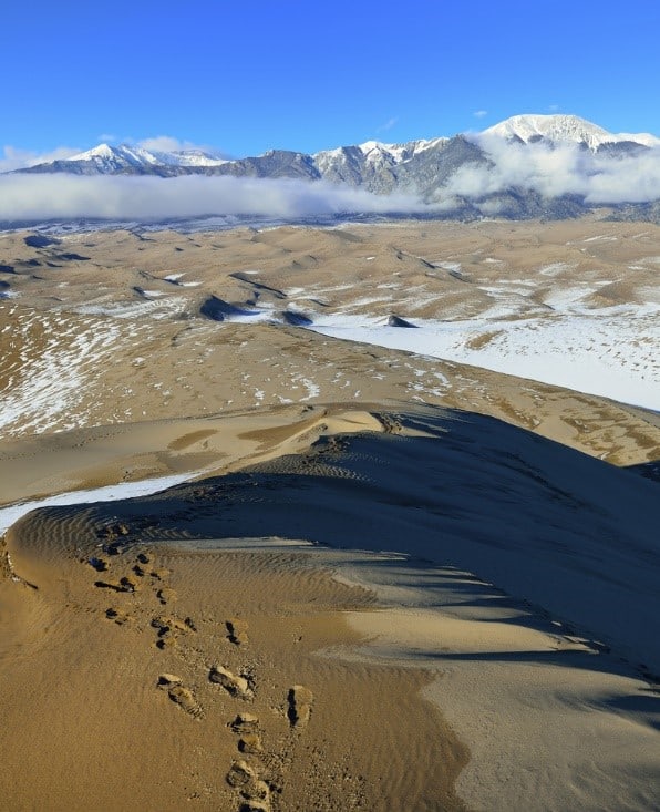 Great Sand Dunes National Park during the winter