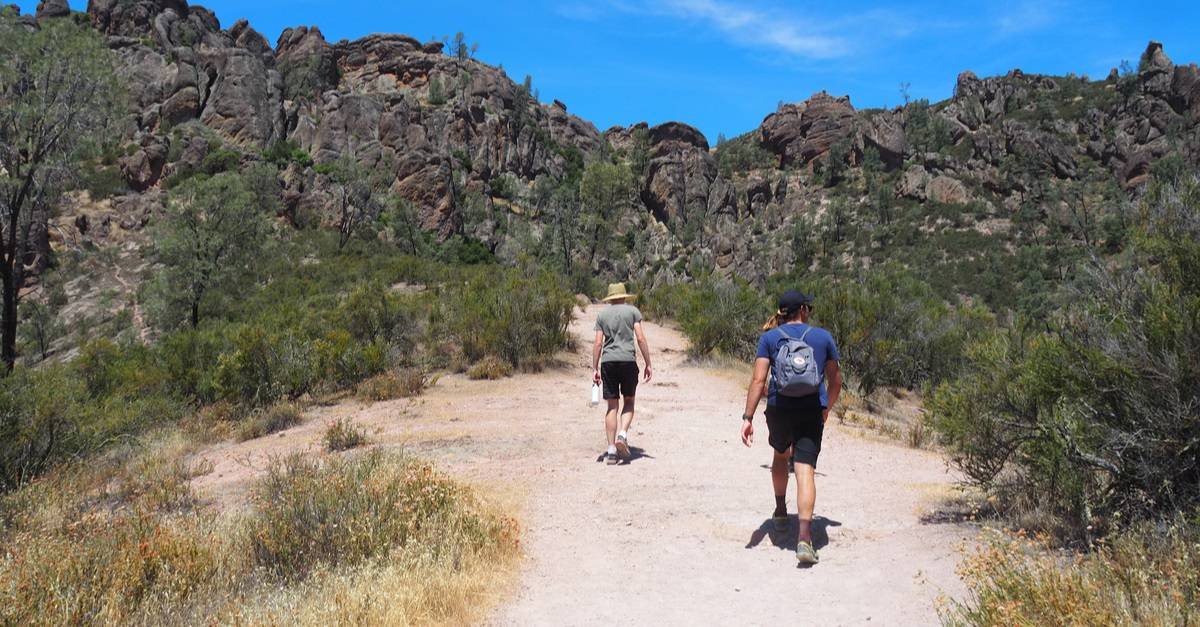 Hikers in Pinnacles National Park, California
