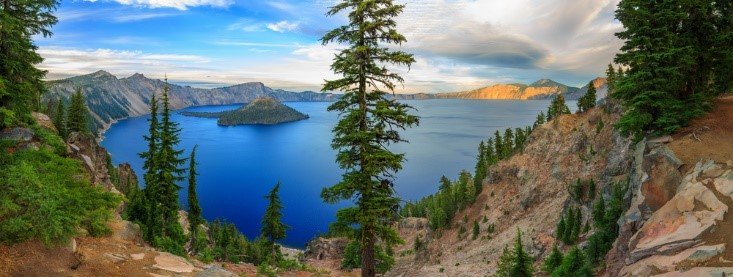 Landscape of Crater Lake Oregon